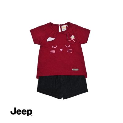 Jeep BABY GIRL 2-IN-1 เสื้อแขนสั้น และกระโปรง สําหรับเด็ก 772840-770143 br
