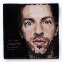 Chris Martin #1 คริส มาร์ติน วง Coldplay โคลด์เพลย์ เพลง Music ดนตรี รูปภาพ​ติด​ผนัง​ pop art พร้อมกรอบและที่แขวน ของขวัญ​ แต่งบ้าน ของสะสม