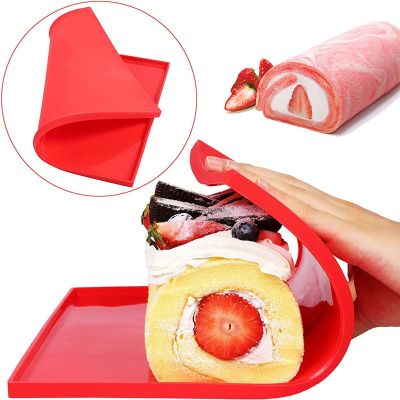 【YF】 1Pc Silicone Baking Mat Pad Swiss Cake Roll Tray Pan Non-stick Pastry Tool Oven Bakeware Kitchen Accesso