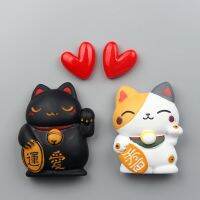 Resin 3D Japanese Lucky Cat Magnetic Refrigerator Magnet Magnet Message Paste Resin Magnet Home Decor Paste