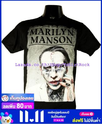 เสื้อวง MARILYN MANSON มาริลีน แมนสัน ไซส์ยุโรป เสื้อยืดวงดนตรีร็อค เสื้อร็อค  MMS1674 สินค้าในประเทศ