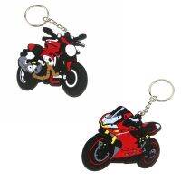 3D Motorcycle Accessories Motorcycle KeyChain Rubber Motorcycle Key Chain For DUCATI 1299 Panigale S 1200R 797 821 model