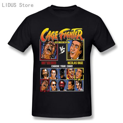 Nicolas Cage Fighter Conair Tour Print Shirt Daily Outfits Men Tshirt Fashion Pullover Cotton Clothing Tshirt Tee St