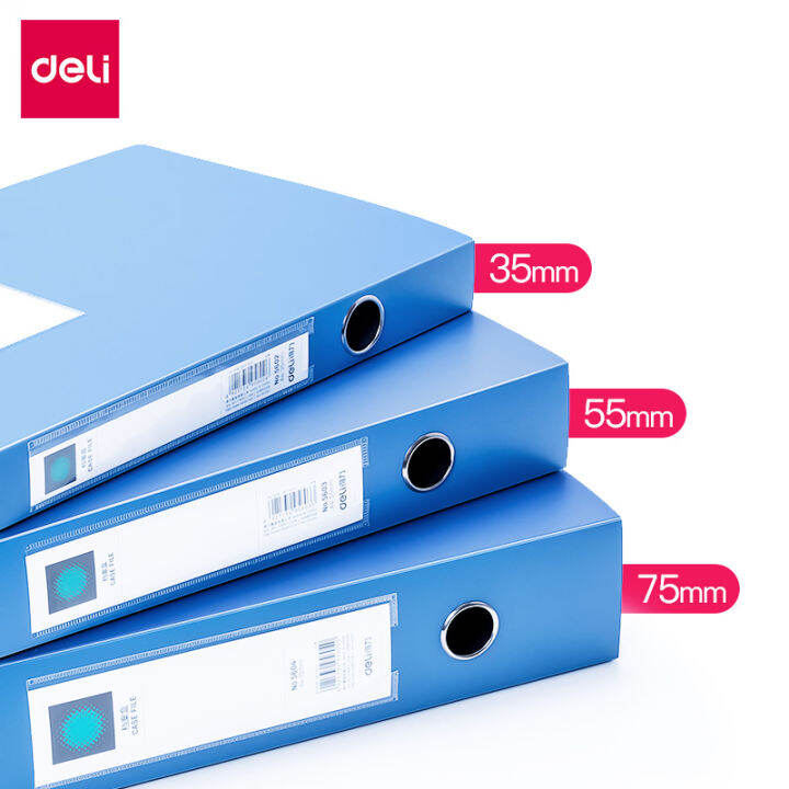 Deli a4 kraft paper largecapacity file box file box thickened plastic