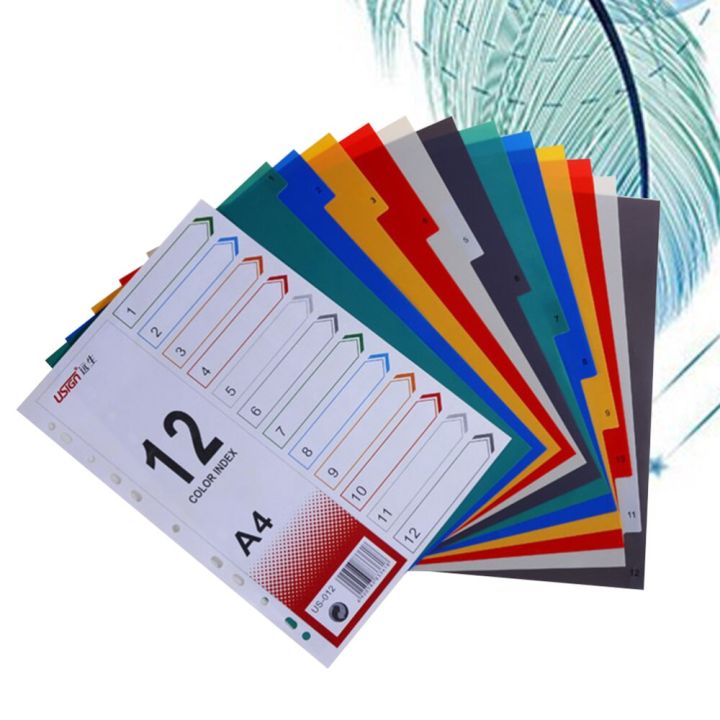 12pcs-page-divider-colorful-classification-page-tab-for-notebook-memo-a4