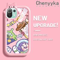 เคส Chenyyka สำหรับ Xiaomi 11 Lite 5G 11 Lite 5G Ne เคสการ์ตูนทอยสตอรี่รูปโบว์มอนสเตอร์น้อยป้องกันสุดสร้างสรรค์เคสโทรศัพท์กันกระแทกแบบใสรวมกล้องฝาครอบป้องกันง่าย