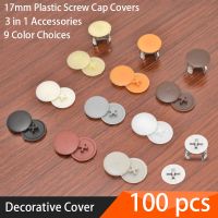 Decorative Cover for Screw Hole of Furniture Board 100 PCS Plastic Screw Cap Covers Cabinet Board Link Piece Decorative Cap