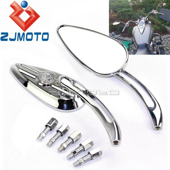 PRO+ Specchietto Retrovisore Bici Diamond Cromato: Lowrider, Cruiser, City Bike - Attacco Manubrio