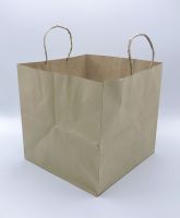 Treeboxpackage ถุงกระดาษหูเกลียว สีคาร์ฟน้ำตาล ขนาด 1 ปอนด์ 21.5x22.5x25ซม.(แพค20ใบ) 2099