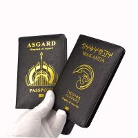 Wakanda เคสใส่พาสปอร์ตหนัง Pu สีดำ Dompet Travel ป้องกันด้วย Rfid แบบซองใส่หนังสือเดินทางใหม่