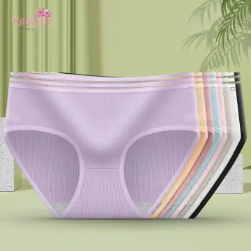 Women Cotton Mid Waist Graphene Breathable Sexy Panty Underwear