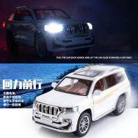 A1:24เลียนแบบสูง TOYOTA LAND CRUISER PRADO โลหะผสมรถของเล่นดึงกลับสำหรับเด็กวันเกิดของขวัญจัดส่งฟรี M