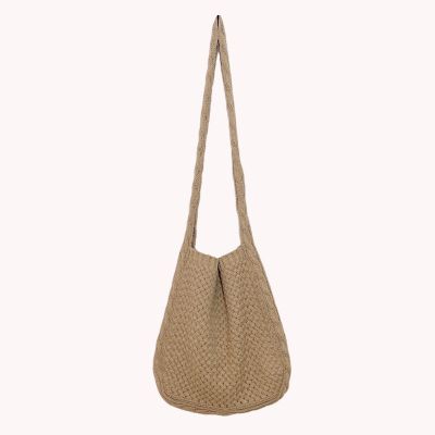 【CW】 Top handle Color Knitted Clutch Handbag Knit Shoulder Totes Large for Shopping