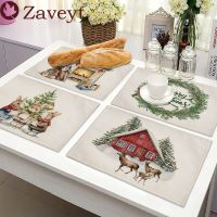 【CW】❄♣☸  2023 Decorations Placemat Dining Table Mats Coaster Bowl Cup Tablecloth 42x32CM