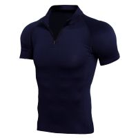 ：“{—— Mens Running Compression Shirt Dry Fit Short Sleeve V-Neck Tee Tops Jogging Bodybuilding Sweatshirt Gym Fitness Workout T Shirts