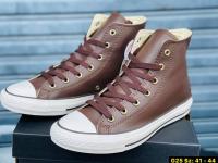 รองเท้าConverse Chuck Taylor All Star Leather Brown SIZE.40-44 รองเท้าผ้าใบคอนเวิส รองเท้าหนัง รองเท้าผ้าใบผู้ชาย รองเท้าใส่เที่ยว ใส่สบาย (อุปกรณ์ครบเซต)