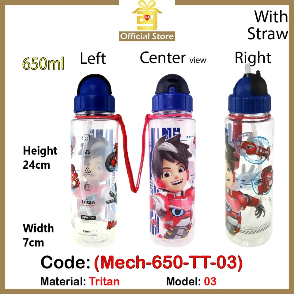 Transformers Tritan Bottle With Straw (650ml)*BPA Free