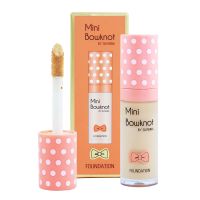 SIVANNA Mini Bowknot Foundation HF3028 ซีเวนน่า รองพื้นขวดมินิ ควบคุมความมันปกปิดรูขุมขนและจุดด่างดำมาพร้อมแปรง