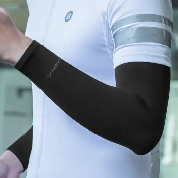 Men Ice Silk Arm Sleeves with gloves Loosing Cooling UV Protection Arm  Hands Cover Driving Cycling Motorcycle Outdoor Summer Sun BlockHiking Sun  Protection