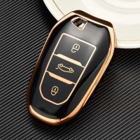 โครงเปลือกนอกเคส Kunci Remote Mobil Tpu ใหม่สำหรับ Peugeot 308 408 508 2008 3008 4008 5008 Citroen C4l C6 C3-Xr Pico Ds3 Ds4 Ds5