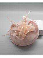 Women Chic Fascinator Hat Cocktail Wedding Party Church Headpiece Fashion Headwear Feather Hair Accessories Sinamay Fascinators