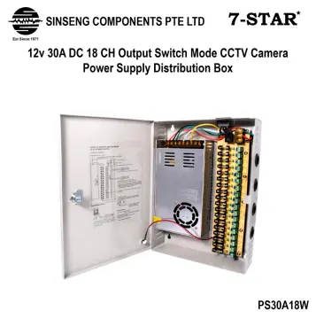 12V 5A 4 Port CCTV Camera AC Adapter Power Supply Box for the CCTV