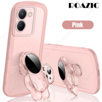 ROAZIC เคสมือจับสำหรับโทรศัพท์มือถือนักบินอวกาศสำหรับ VIVO Y27 5G เคสซิลิโคนนิ่มใสเคสแบบมีขาตั้งได้