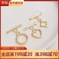 ✿ เครื่องประดับ Diy 14K ทองเชื่อมหัวเข็มขัด OT หัวเข็มขัดกลมรักดาวหัวเข็มขัดสร้อยคอวัสดุเครื่องประดับหัวเข็มขัด