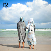 Nu-June ไมโครไฟเบอร์ Wetsuit แห้งเร็วเปลี่ยนเสื้อคลุม Poncho ผ้าขนหนู Hood สำหรับว่ายน้ำผ้าเช็ดตัวชายหาดน้ำหนักเบา Beach Surf Poncho