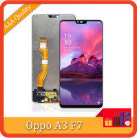 จอแสดงผลดั้งเดิม6.2 สำหรับ Oppo A3 PADM00 CPH1837ชิ้นส่วนจอสัมผัสแอลซีดีของเครื่องแปลงดิจิทัล PADT00พร้อมกรอบสำหรับ Oppo F7