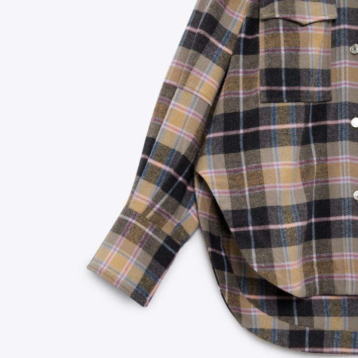 original-zara-oversized-plaid-overshirt-เสื้อเชิ้ต-แบรนด์-ซาร่า-ลายสก็อต-ของแท้-100-จากช็อป