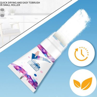 100g White Small Rolling Brush Latex Paint Net Taste Environmental Protection Graffiti Paint Dirty Cover Wall Renovation Repair Paint Tools Accessorie