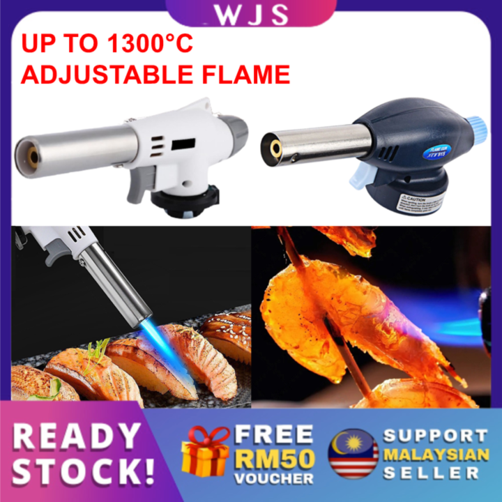 (UP TO 1300°C) WJS Flame Gun Blow Torch Butane Gas Torch Gun Camping