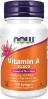 NOW Foods, Vitamin A, size 10,000 IU, contains 100 soft capsules (No.604)