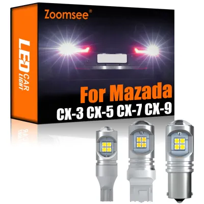Zoomsee 2Pcs White Reverse LED For Mazda CX-3 CX-5 CX-7 CX-9 CX3 CX5 CX7 CX9 Canbus Exterior Backup Rear Tail Bulb Light Car Kit