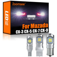 Zoomsee 2Pcs สีขาวย้อนกลับ LED สำหรับ Mazda CX-3 CX-5 CX-7 CX-9 CX3 CX7 CX9 Canbus สำรองภายนอกด้านหลังไฟท้ายรถชุด