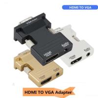 ตัวแปลง VGA แบบพกพา CHALI HDMI เป็นอะแดปเตอร์ HDMI VGA ฮับ USB ตัวแปลง VGA HDMI เป็น VGA แปลง HDMI เป็นสาย VGA HDMI ไปยังตัวแปลงวีจีเอ HDMI หญิงไป VGA ตัวผู้