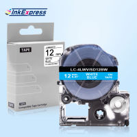 12mm SD12BW Label Tape For Epson SD12BW Label King Jim LC-4LWV White on Blue Tape Cartridge For Epson LW-300 LW-400 Label Maker