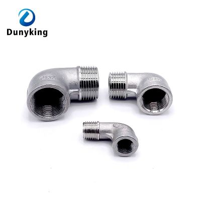 1/8" 1/4" 3/8" 1/2" 3/4" 1" Female x Male Thread Street Elbow 90 Degree Angled SS 304 Stainless Steel Pipe Fitting Connectors Watering Systems Garden