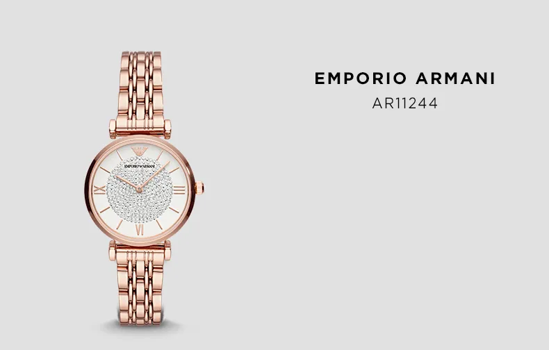 Armani Armani watch female gypsophila female watch set diamond British watch  Emporio Armani watch 