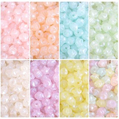 20g Magic Rainbow Color Acrylic Beads Heart Star Charm for DIY Earring Necklace Bracelet Jewelry Making Handmade Craft Beads DIY accessories and other