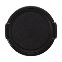 Camera Plastic Side Pinch Clip On Front Lens Cap Protective Cover Black 49mm