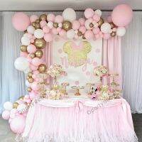 [HOT MAKXJWIGO 542] 110Pcsdiy Baby Shower Girl วันเกิด Party ครบรอบบอลลูน Garland Pastel Pink Gold Metallic Balls สำหรับงานแต่งงานตกแต่ง