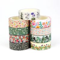 2023 NEW 1PC 10M Decorative Spring Flowers and Leaves Washi Tape Set for Scrapbooking Planner Masking Tape Cute Stationery Pendants