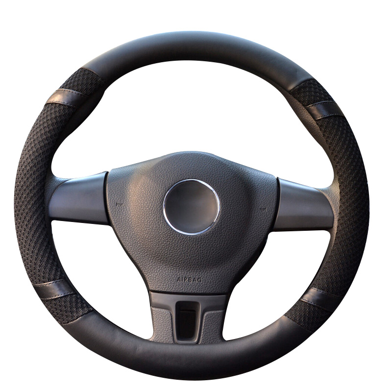 Gray 14 Steering Wheel Cover Summer Ice silk Breathable Sweat Anti-Slip Odor-Free 