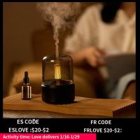 New Candlelight Air Humidifier Aroma Diffuser Portable Cool Mist Maker 120ml Electric USB Fogger 8-12 Hours with LED Night Light