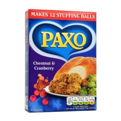Import Foods🔹 Paxo Chestnut &amp; Cranberry Stuffing Mix 170g แพ็กโซ่  เชสนัท แอนด์ แครนเบอร์รี สตัฟฟิง มิกซ์ 170 กรัม