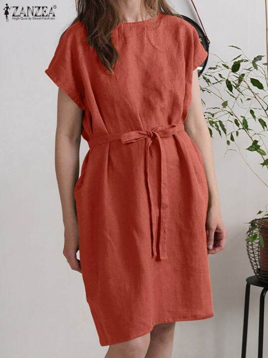 jeansame-dress-zanzea-summer-women-elegant-ol-work-sundress-robe-femme-belted-casual-loose-vestido-kaftan-short-sleeve-solid-knee-length-dress