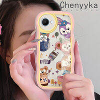 เคส Chenyyyka สำหรับ Realme C30 C30s Narzo 50i Prime Case การ์ตูนน่ารัก StellaLou กระต่ายสีสันสดใสขอบเป็นคลื่นเคสโทรศัพท์แบบใสซิลิโคนเคสกันกระแทกป้องกันเลนส์กล้องเคสโปร่งใสง่าย