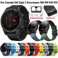 1 Epix 2นาฬิกาสายสำหรับการ์มิน S62 Forerunner 965 955 935 945 7X 7สายนาฬิกาซิลิโคนออกเร็วสายรัดข้อมือนาฬิกาอัจฉริยะ26มม. 22มม.